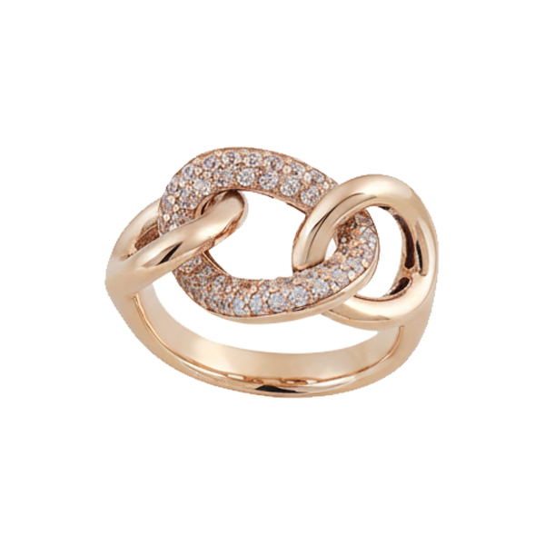 14k 18k 크로스 링크 큐빅 반지