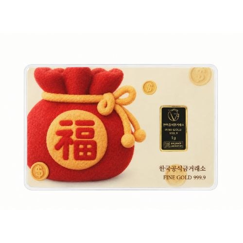 24k 순금 한국공식금거래소 복주머니 카드형 골드바 1g 1.875g 3.75g