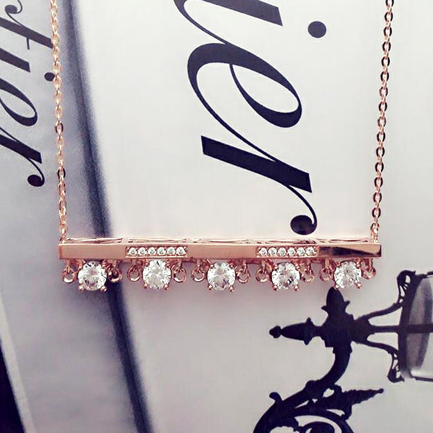 14k 18k fivestone 목걸이
