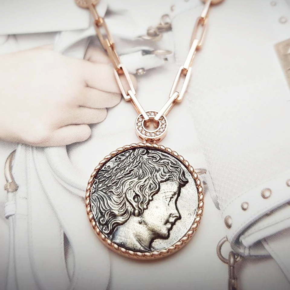 14k 18k ART COIN 목걸이