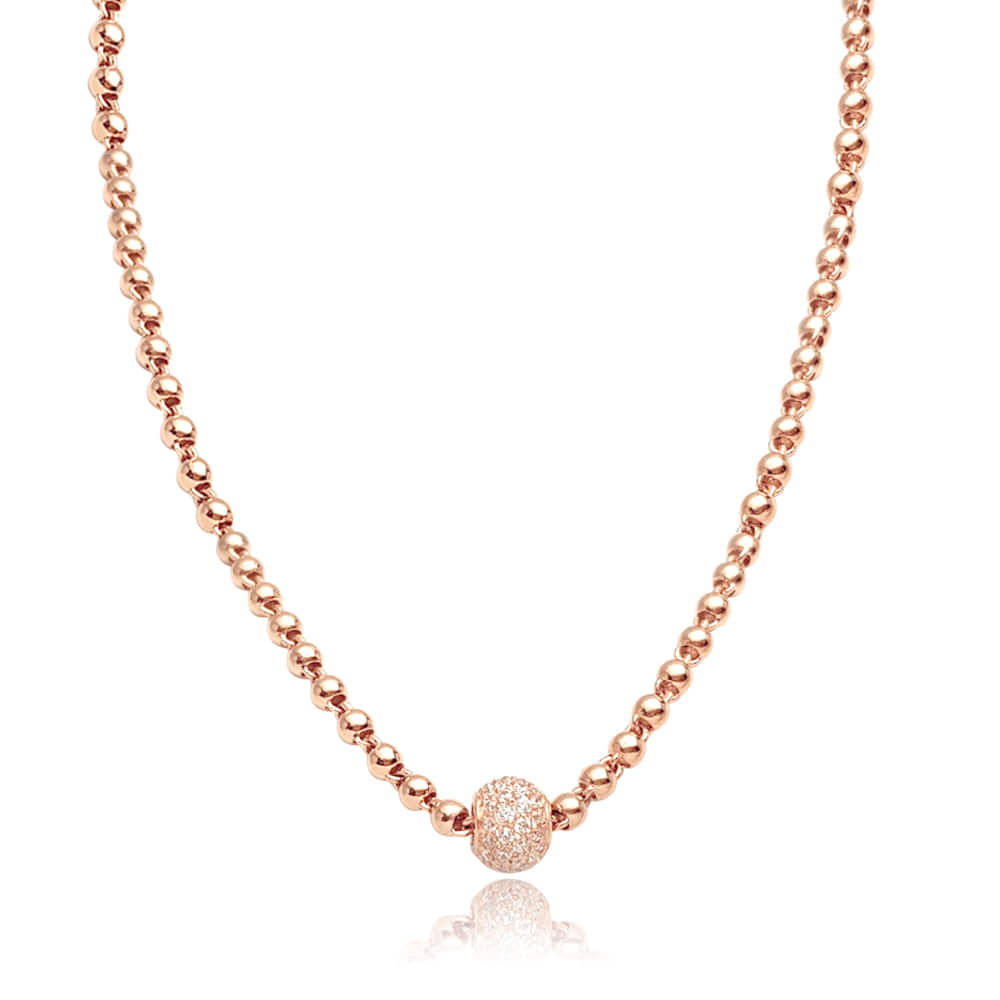 14k 18k 3mm 볼 메인큐 목걸이
