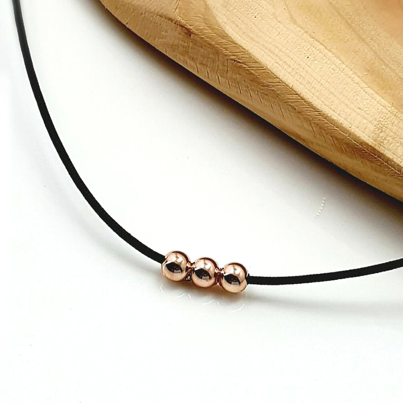 14k 4mm 볼 실크 목걸이