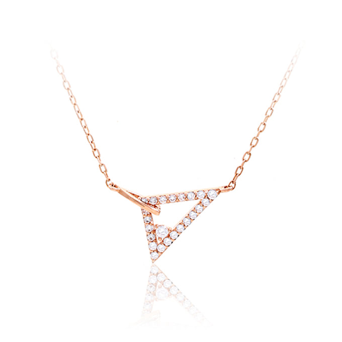 14k 18k 더블 트라이앵글 목걸이