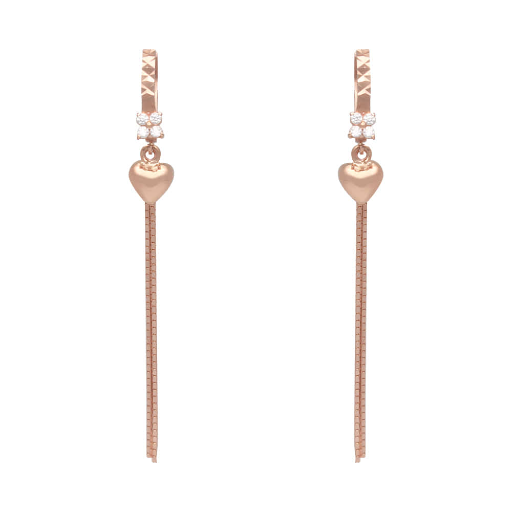 14k 18k 셀틴 하트 드롭 귀걸이