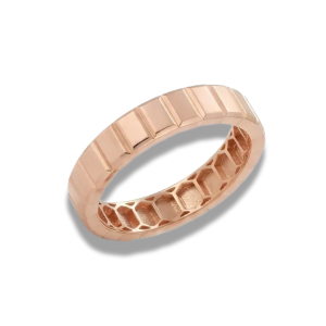 14k 18k 캐쥬얼 블록 할로우 반지 4mm